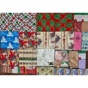 Vtg Wrapping Paper & Tissue Paper Boxes Mostly Christmas All New In Package NOS